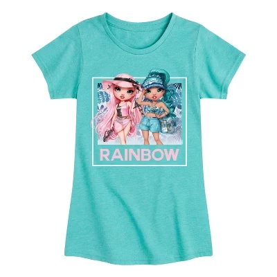 Приталенная футболка с коротким рукавом и рисунком Vacation Dolls бирюзового цвета