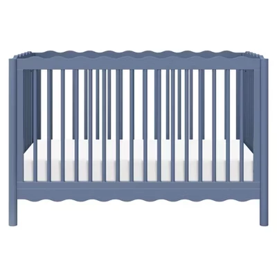 Кроватка Babyletto Swell 4-в-1 с комплектом перехода, синяя