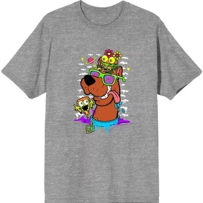Мужская футболка Scooby Doo «Пёс в очках», серая