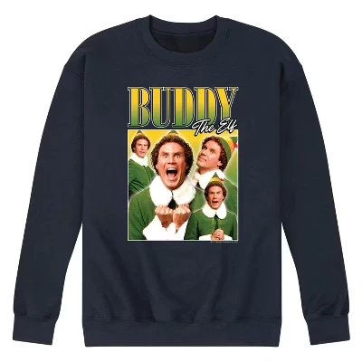 Мужская флисовая толстовка ELF - Christmas Buddy с графическим рисунком
