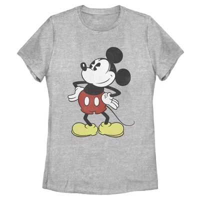 Женская футболка Mickey & Friends Power Pose с Микки Маусом, спортивная футболка heather