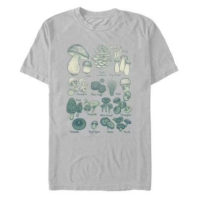 Мужская футболка Lost Gods Mushroom Chart серебристого цвета