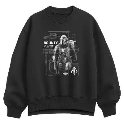 Женская толстовка Bounty Hunter Dark Digital Oversize из флиса черного цвета