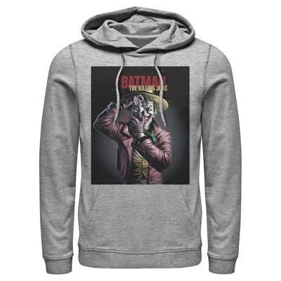 Мужское худи DC Comics Batman Joker, серое меланжевое