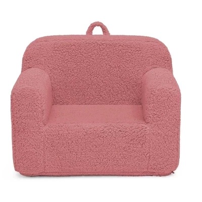 Мягкое кресло Cozee Kids с плюшевой обивкой rose