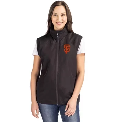 Женский жилет San Francisco Giants Charter Eco Recycled на молнии черного цвета