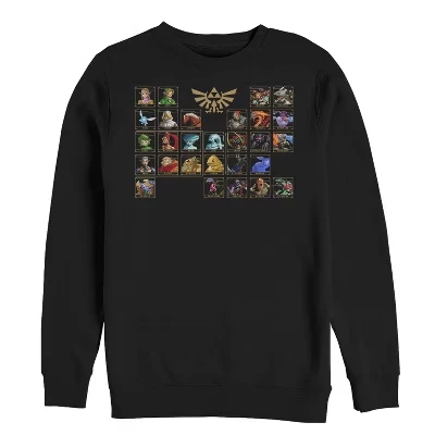 Мужской свитшот Nintendo Zelda Ocarina, черный
