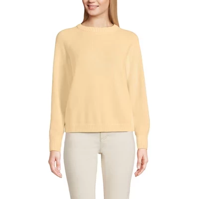 Женский свитер Lands End Drifter, жаккардовый, желтый