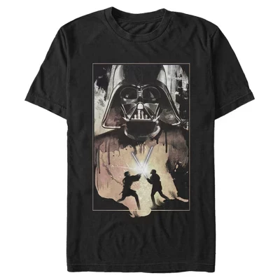Мужская футболка Star Wars «Анакин и Оби-Ван», черная