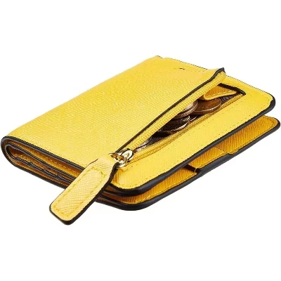Женский кожаный кошелек LEVEN SIXTEEN Small Slim RFID, желтый