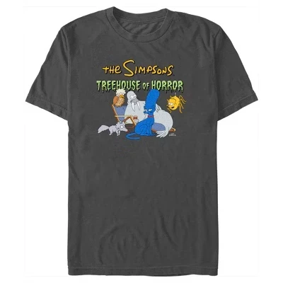 Мужская футболка The Simpsons Дом ужасов, угольная