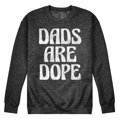 Мужская флисовая толстовка Dads Are Dope с графическим рисунком heather charcoal