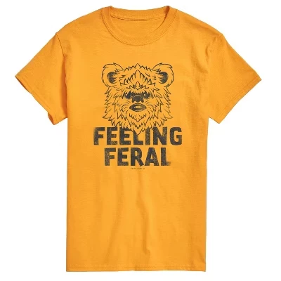 Men's -  - Feeling Feral Ewok Short Sleeve Graphic T-Shirt gold
