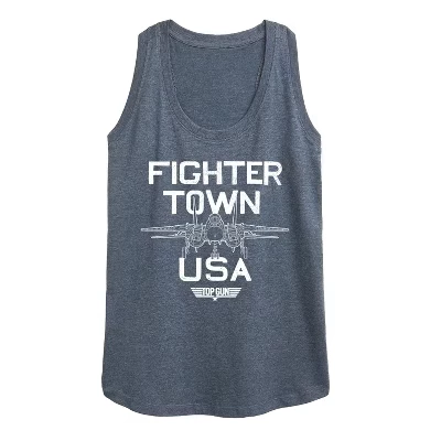 Женская майка Top Gun Fighter Town, синяя