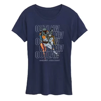 Женская футболка с коротким рукавом Outlaw Boba Fett с графическим рисунком