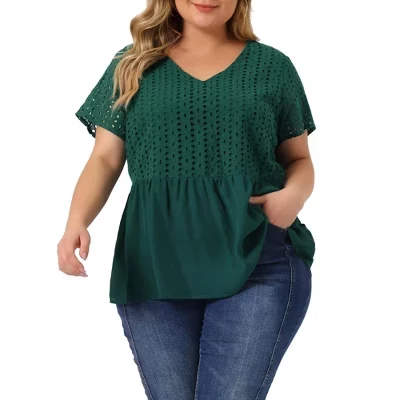 Женская блузка Agnes Orinda Plus Size, зеленая
