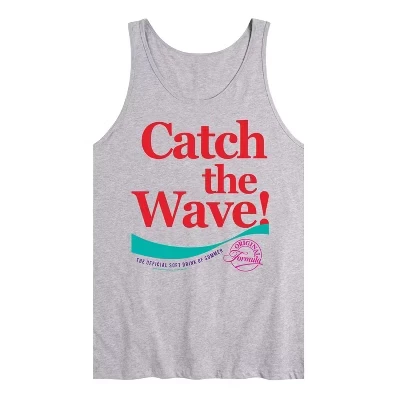 Мужская майка Coca-Cola Catch the Wave, серый меланж