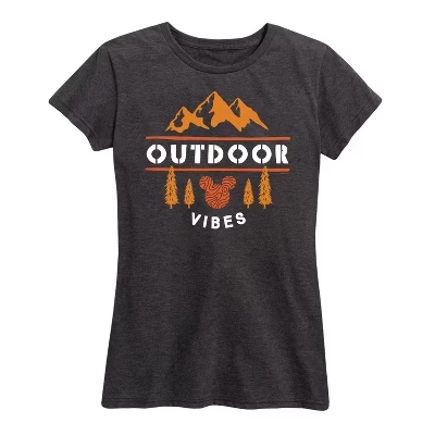 Женская футболка Disney Outdoor Vibes, угольно-серый меланж