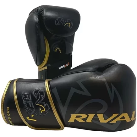 Боксерские перчатки Rival RFX-Guerrero-V HDEF для мешка, черно-золотые