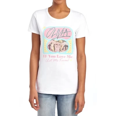 Women's Olivia Newtonjohn If You Love Me T-Shirt white