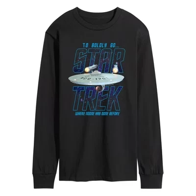 Мужской лонгслив Star Trek Boldly Go, черный