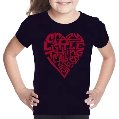 Футболка с надписью Girl's Word Art - Сумасшедшая вещица под названием Love black