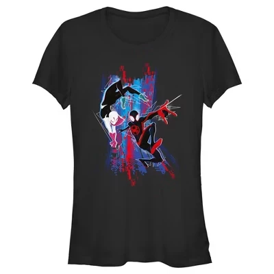 Женская футболка Spider-Man: Майлз и Гвен, черная