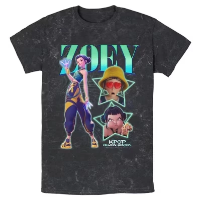 Мужская футболка с логотипом Zoey Super Star черного цвета