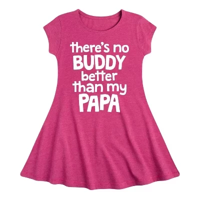 Ни один приятель не сравнится с графичным платьем Papa Fit & Flair с короткими рукавами цвета Хизер фуксия