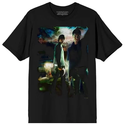 Черная футболка с круглым вырезом и коротким рукавом для взрослых Sam & Dean Young Poster Art черный