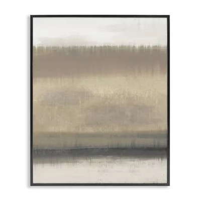Абстрактный сельский пейзаж Коричневые луга Картина в рамке Giclee Art