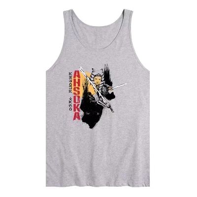 Men's -  - Ahsoka Brush Graphic Tank Top athletic heather