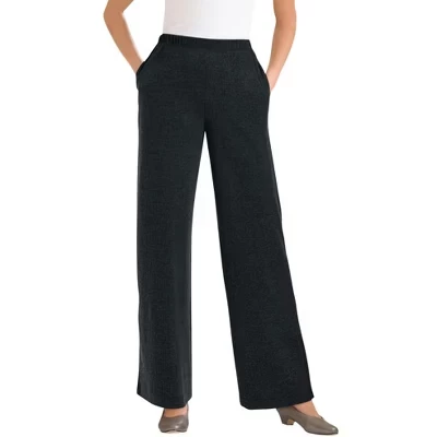 7-Дневные широкие брюки из трикотажа в рубчик heather charcoal