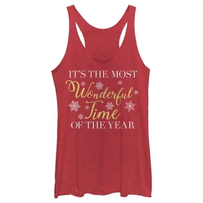 Женская майка Racerback Lost Gods It's the Most Wonderful Time of the Year, красная