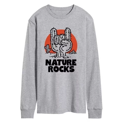 Мужской лонгслив Instant Message Nature Rocks, меланжевый