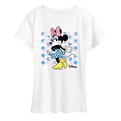 Женская футболка с коротким рукавом и квадратным рисунком Minnie Dot, белая
