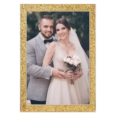 Фоторамка REGALWOVEN металлическая со стеклом, золотистая