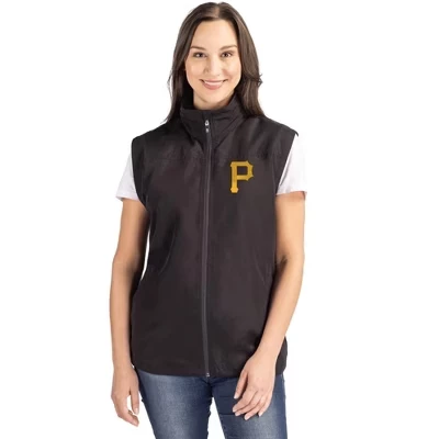 Женский жилет Pittsburgh Pirates Charter Eco Recycled на молнии черный