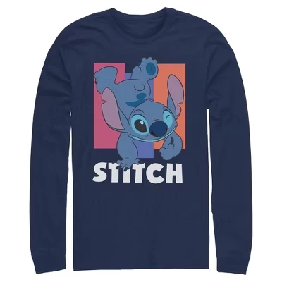 Мужской лонгслив Lilo & Stitch Thumbs Up, синий