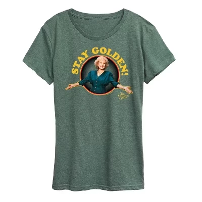 Женская футболка с коротким рукавом Rose Stay Golden с графическим рисунком heather juniper