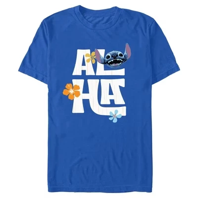 Мужская футболка Aloha Flowers синего цвета