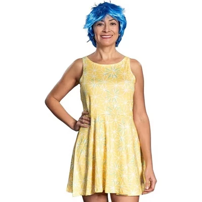 Женский карнавальный костюм Costume Agent: желтое платье и синий парик