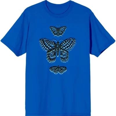 Футболка с коротким рукавом и круглым вырезом Celestial Tropics Butterflies для взрослых