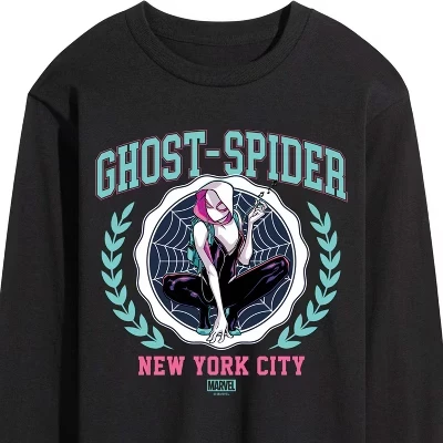 Men's -  - Ghost Spider Collegiate Long Sleeve Graphic T-Shirt black