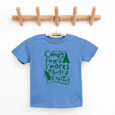 Детская футболка The Juniper Shop Camp Fire, синяя