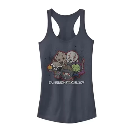 Женская майка Marvel Guardians of the Galaxy Kawaii, индиго