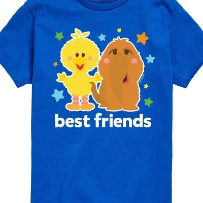 Футболка с коротким рукавом и рисунком Best Friends Big Bird Snuffy heather blue