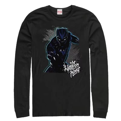 Мужской лонгслив Marvel Black Panther 2018, черный