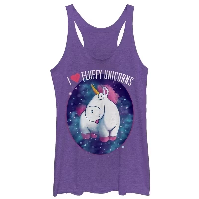Женская спортивная майка с пушистыми единорогами Love Fluffy Unicorns