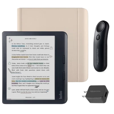 Электронная книга Kobo Libra Colour, черный/песочно-бежевый